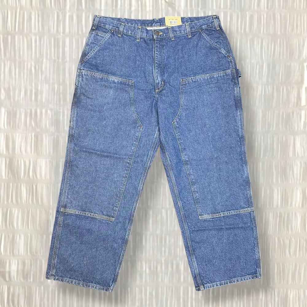Vintage Carhartt Blue Carpenter Dungaree Jeans - Men’s Size 44 x 30